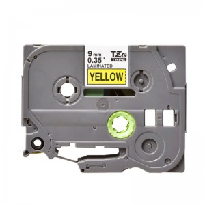 Compatible Brother TZE 621 Labelling Tape Cassette - 9mm Black on Yellow 8m