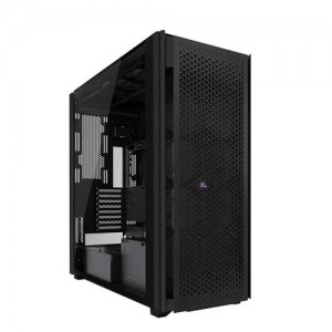 iCUE LINK 9000D AIRFLOW Tempered Glass Super-Tower Supports  18x 120mm fans - Black