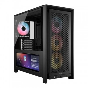 FRAME 4000D LCD RS ARGB Premium Mid-Tower PC Case Includes 4x RS120 PWM ARGB Fans XENEON EDGE Black.