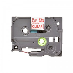 Compatible Brother TZE 132 Labelling Tape Cassette - 12mm Red on Clear 8m