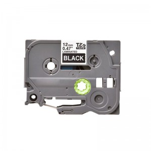 Compatible Brother TZE 335 Labelling Tape - 12mm White on Black 8m
