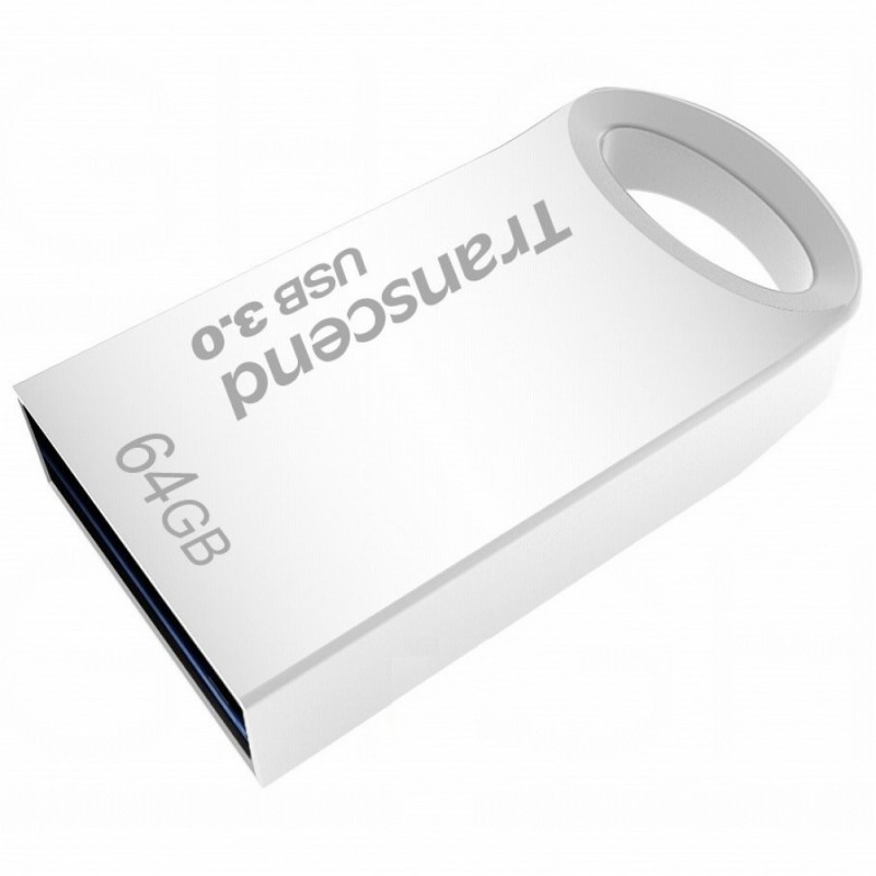 Transcend JetFlash 710 64GB USB 3.0 Flash Drive - Silver - GeeWiz