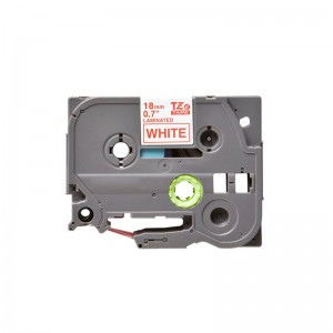 Compatible Brother TZE 242 Red on White Labelling Tape – 18mm