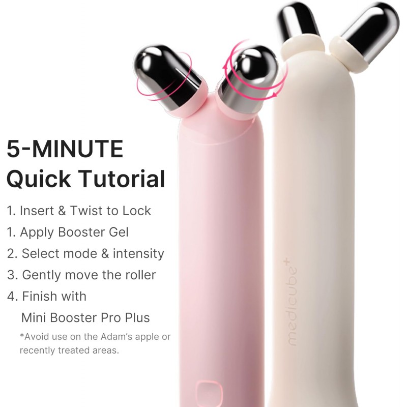 Medicube Mini Booster Pro Plus Face Roller Device Set | Sculpt