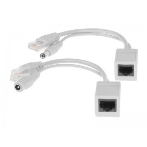 Passive PoE Splitter + Passive PoE Injector CAT5E 10/100
