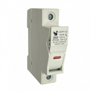 Holder For 10X38 PV/SOLAR 1KV Fuse + Indicator FH-ADPV-32 10X38