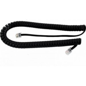 Unbranded RJ9 Curly Telephone Cable - Black
