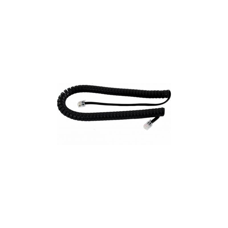 Unbranded RJ9 Curly Telephone Cable - Black
