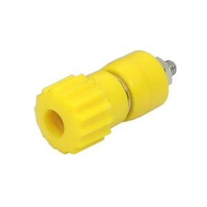 SOCKET BANANA 4mm YELLOW 16A CAP RG07-YL