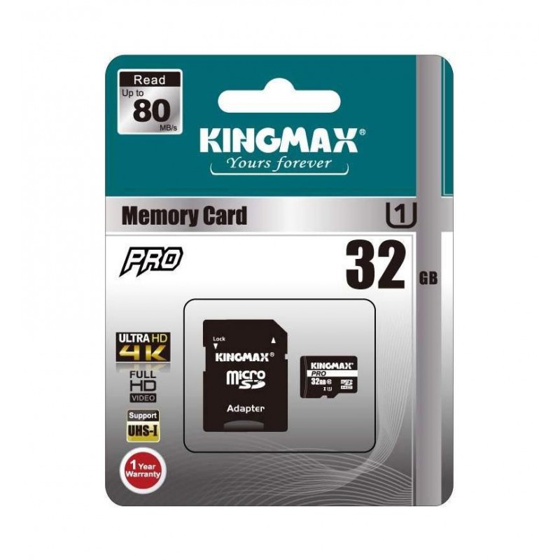 Kingmax 32GB Micro SD + Adapter Class 10