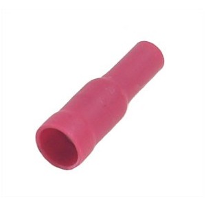 BULLET INSULATED SOCKET TERMINAL 4mm RED FRD1.25-156