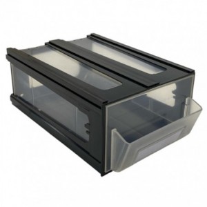 SINGLE PLASTIC STORAGE BIN IN HOUSING 170x120x68mm STACKABLE EC01/01