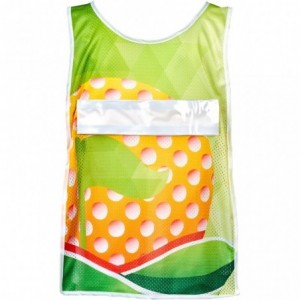 Pre-Production Sample Hoppla Jackal Polyester Caddy Bib with PVC Name Sleeve
