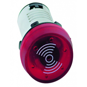 RED BUZZER/BEACON 22.5mm MOUNTING 12VAC/DC