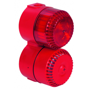 110-250VAC SIREN/BEACON Red Deep Base IP65