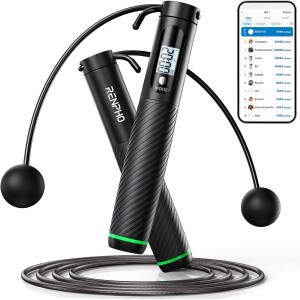 RENPHO Cordless Jump Rope with App Tracking &amp; LCD Counter | Skip Smarter. Train Anywhere. Track Every Jump