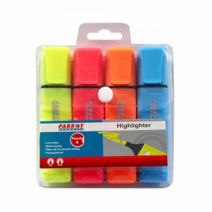Highlighter Markers Pouch 4 (Yellow  Pink  Blue  Orange)