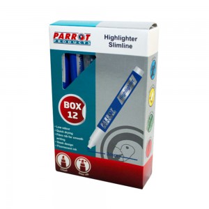 Slimline Marker Highlighters (Box of 12) - Blue