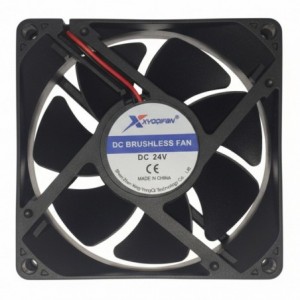 24VDC AXIAL COOLING FAN 80sqx25mm BAL 41CFM LEAD 2-WIRE XD8025B24M