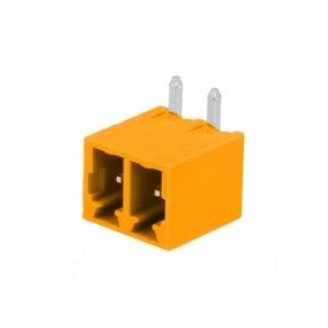 Terminal Block R/A PCB-MNT 3P Closed P3.5 Orange 15EDGRC-3.5-02P-15-00AH