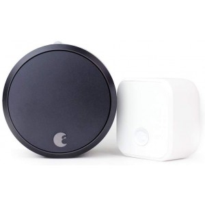 August Smart Lock Pro + Connect Wi-Fi Bridge - 3rd Gen (Black)