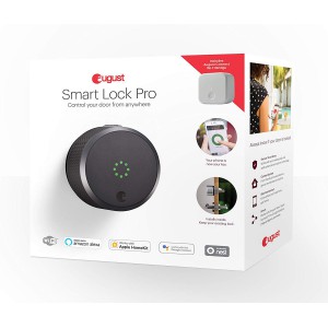 August Smart Lock Pro + Connect Wi-Fi Bridge - 3rd Gen (Black)