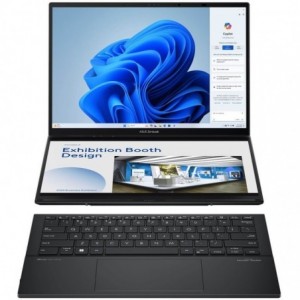 ASUS ZENBOOK DUO / 14-inch 3K (2880 x 1800) OLED 16:10 / Touch /Intel® Core™ Ultra 9 Processor 285H 2.9 GHz (24MB Cache  up to 5.4 GHz  16 cores  16 Threads)/ Intel® AI Boost NPU up to 13 / 32GB L