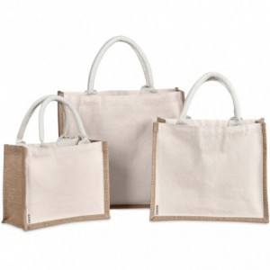 Okiyo Chinsai Mini Jute &amp; Cotton Gift Bag