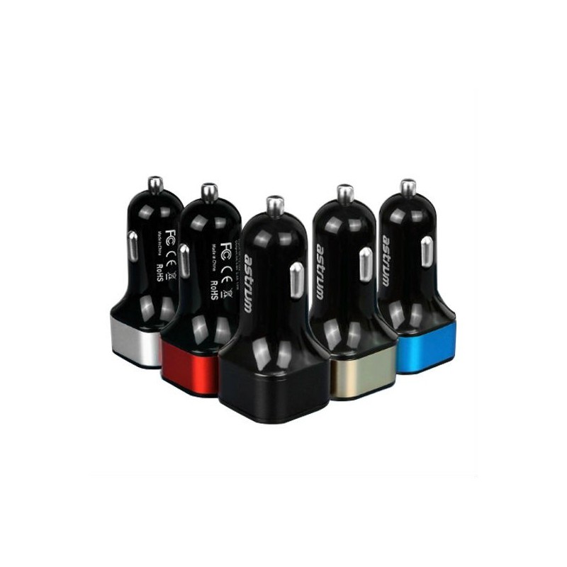 Astrum Dual USB Car Charger 3.4A 5V - Silver