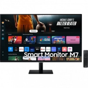 Samsung 32in 4K UHD Smart Monitor + Logitech MK295 + Logitech Brio 100 Webcam