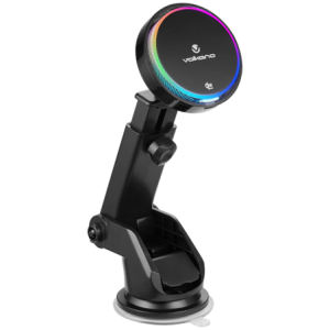 Volkano Sentinel Series Qi2.2 Magnetic Wireless Charging Car Dash Mount Phone Holder - Black