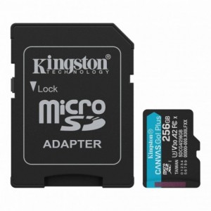 Kingston 256GB microSDXC Canvas Go Plus Gen4 200MB/s A2 U3 V30 Card + Adapter