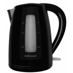 Mellerware Breede 360° Cordless Black 2L Plastic Kettle