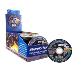 Superflex Cutting Disc 2IN1 Flat 115X1 5PK Display