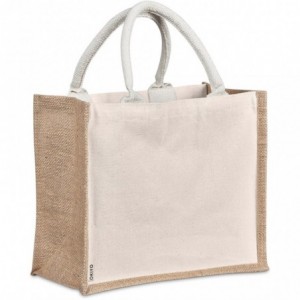 Okiyo Chinsai Midi Jute &amp; Cotton Tote