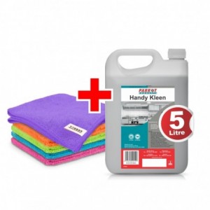 5l Handy Kleen &amp; Microfibre Cloths