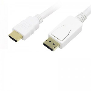 Display Port to HDMI cable - Whte