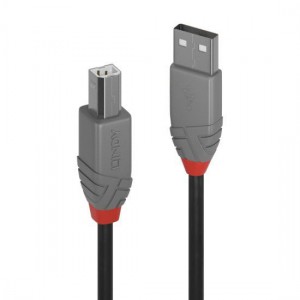 Lindy 3m USB 2.0 Type A to B Cable, Anthra Line