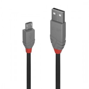 Lindy 1m USB 2.0 Type A to Micro-B Cable, Anthra Line