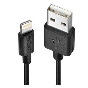 Lindy 3m USB to Lightning Cable - Black