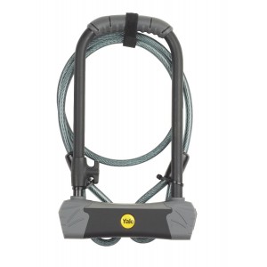 Yale YUL3C/14/230/1 Keyed U-Lock and Cable - Black/Grey