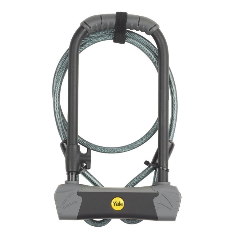 Yale YUL3C/14/230/1 Keyed U-Lock and Cable - Black/Grey