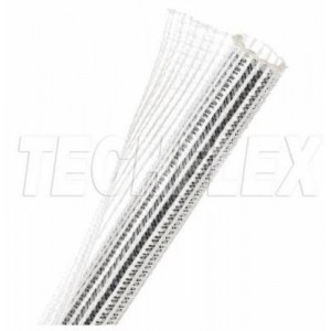 Techflex 1m Wrappable Split Braid 12.7mm Clear / White (F6N0.50CW)