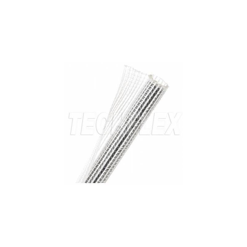 Techflex 1m Wrappable Split Braid 12.7mm Clear / White (F6N0.50CW)