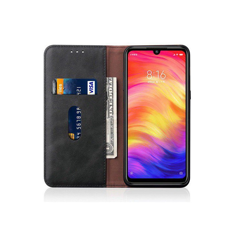 Tuff-Luv Essentials Leather Case & Stand Xiaomi Redmi 7 Note - Black