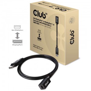 Club 3D 1m Mini DisplayPort to DisplayPort Extension Cable