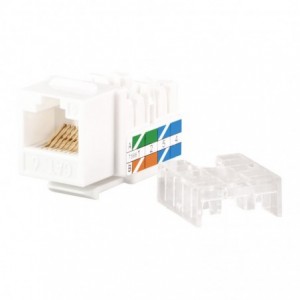 CAT6 UTP Keystone Jack 90 Degree White