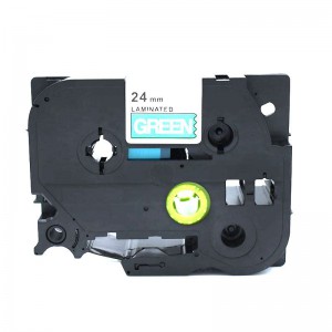 Compatible Brother TZE 755 24mm White on Green Tape