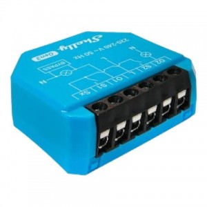 Shelly two-channel smart switch tailored for lighting control in no Neutral wire installations. Shelly Bypass for 1L/2L is included in the pack