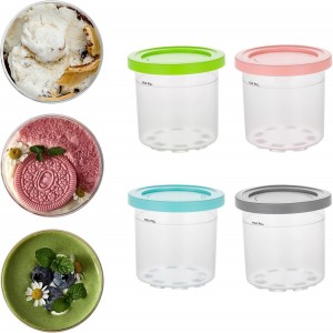 Ninja Creami NC301 Pint Containers and Lids with Spoons (Set of 3) - Includes Ice-Cream Scoop